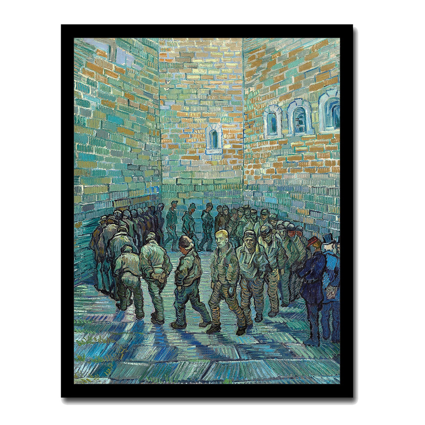 Prisoners Exercising (1890) by Vincent Van Gogh - Buy Print Only or Mounted with Choice of Accent Color