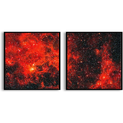 Bright Red Nebula  | Choose Style | Size & Trim Color