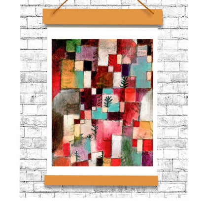 Red green and Violet–Yellow Rhythms (1920) by Paul Klee - Buy Print Only or Mounted with Choice of Accent Color