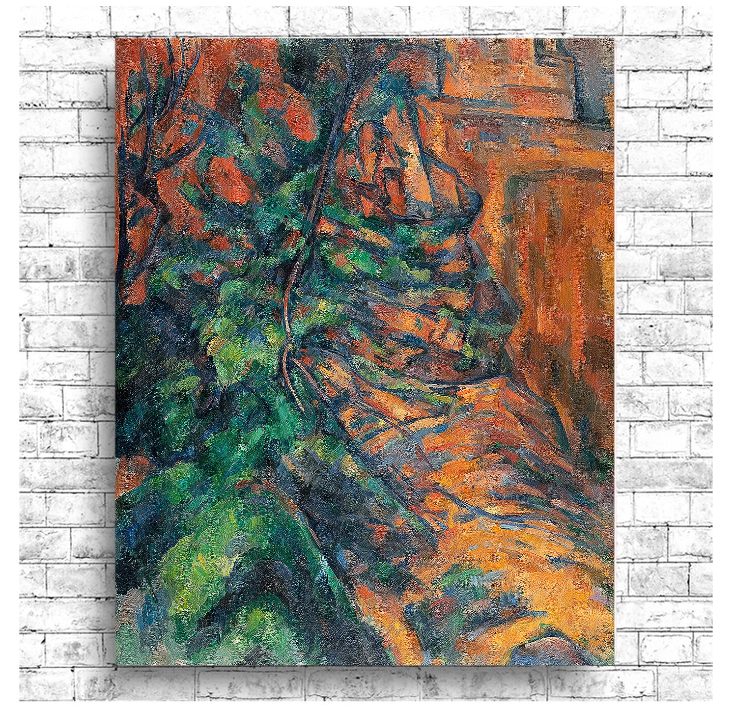 Rocks and branches (1895–1904) by Paul Cezanne - Buy Print Only or Mounted with Choice of Accent Color