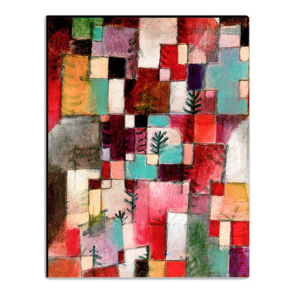 Red green and Violet–Yellow Rhythms (1920) by Paul Klee - Buy Print Only or Mounted with Choice of Accent Color