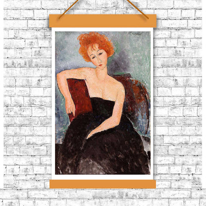 Red Headed Girl in Evening Dress by Amedeo Modiglian