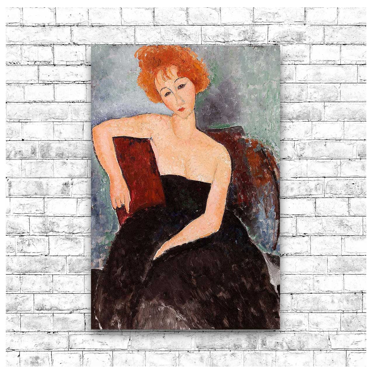 Red Headed Girl in Evening Dress by Amedeo Modiglian