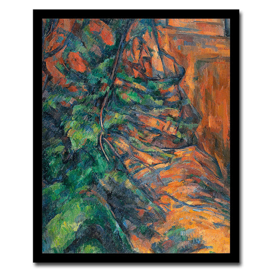Rocks and branches (1895–1904) by Paul Cezanne - Buy Print Only or Mounted with Choice of Accent Color