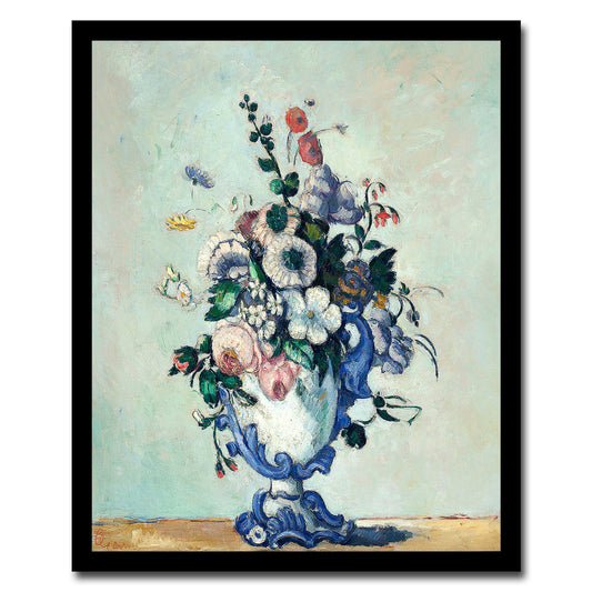 Rococo Vase (1876) by Paul Cezanne - Buy Print Only or Mounted with Choice of Accent Color