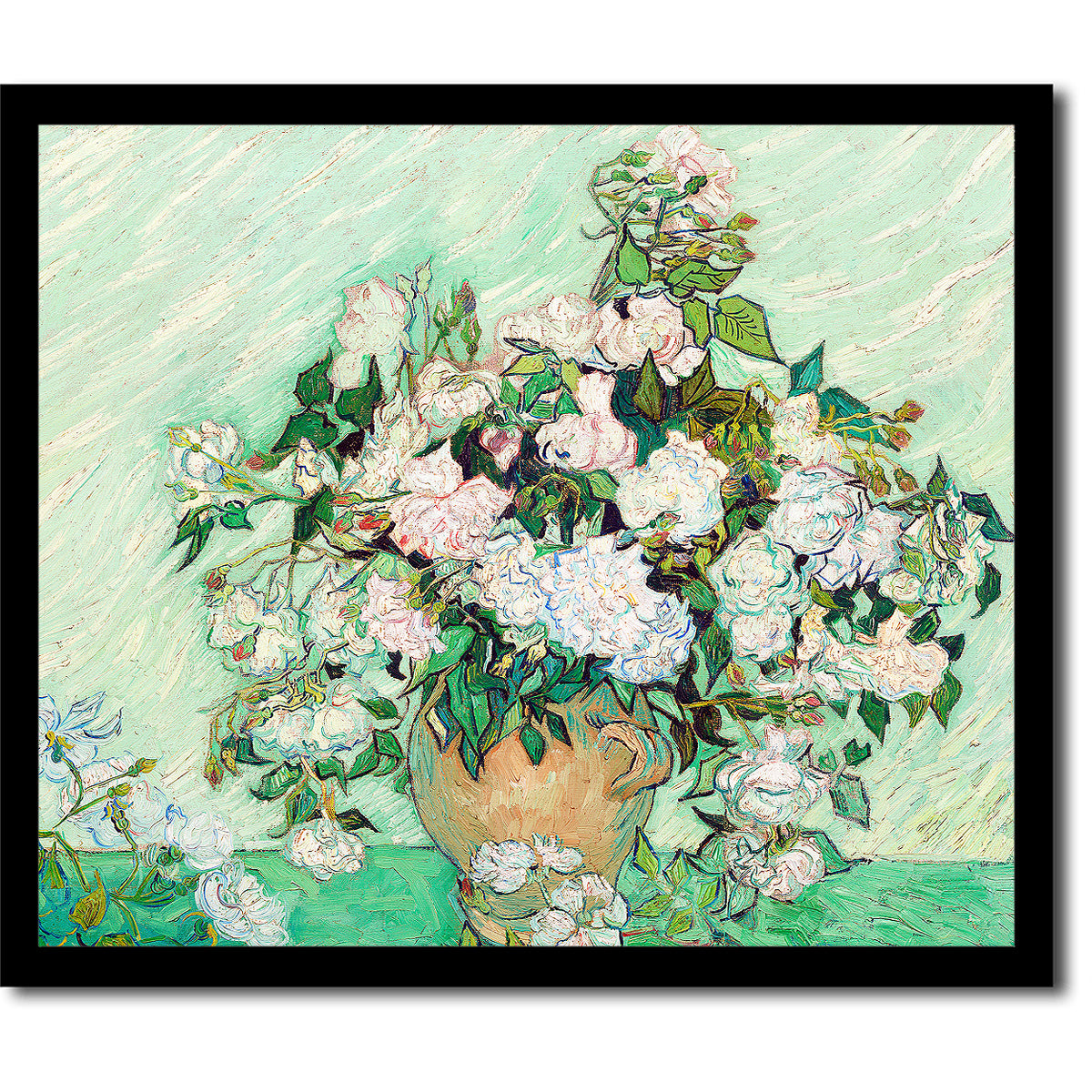 Roses (1890) by Vincent van Gogh - Buy Print Only or Mounted with Choice of Accent Color
