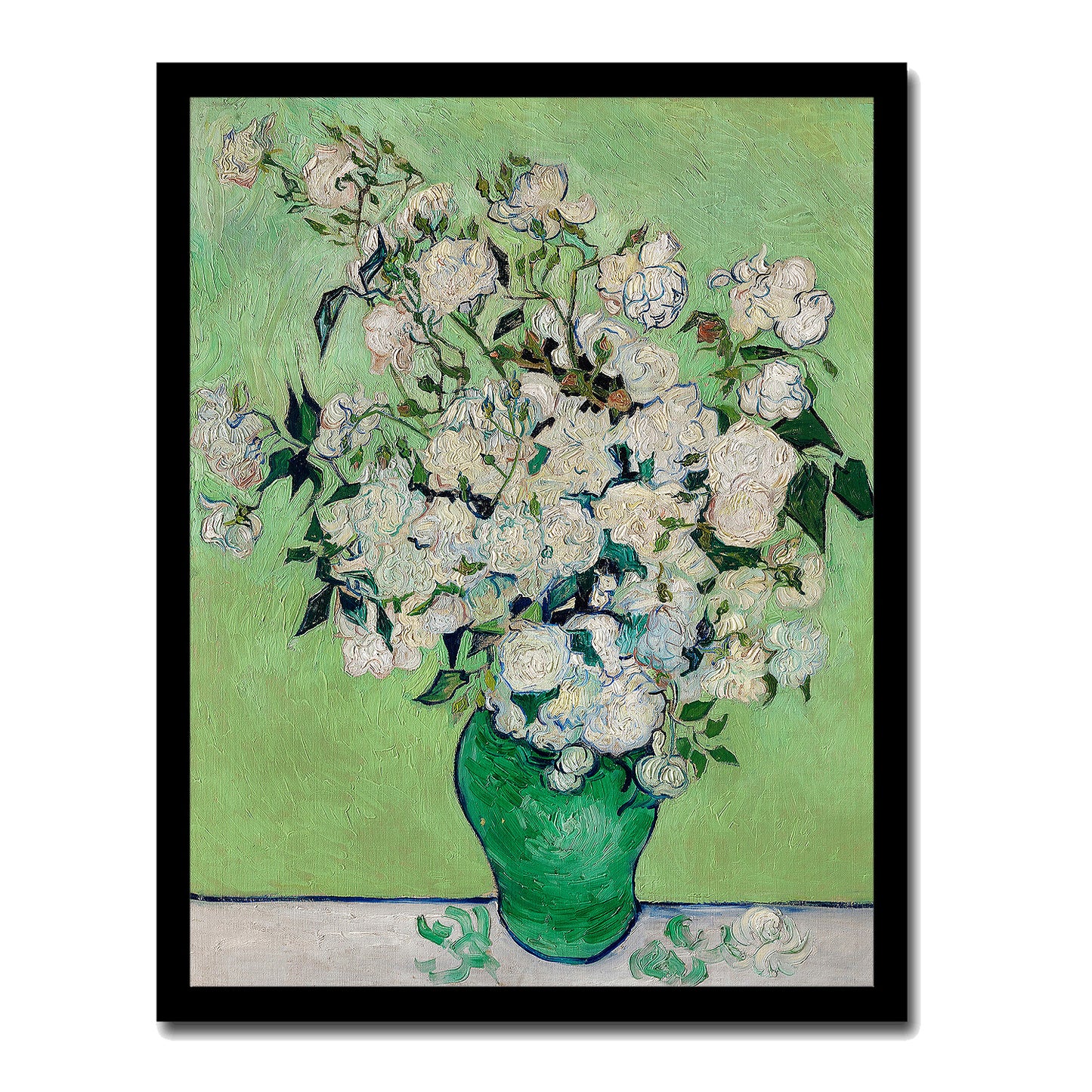 Roses (1890) Vertical by Vincent Van Gogh - Buy Print Only or Mounted with Choice of Accent Color