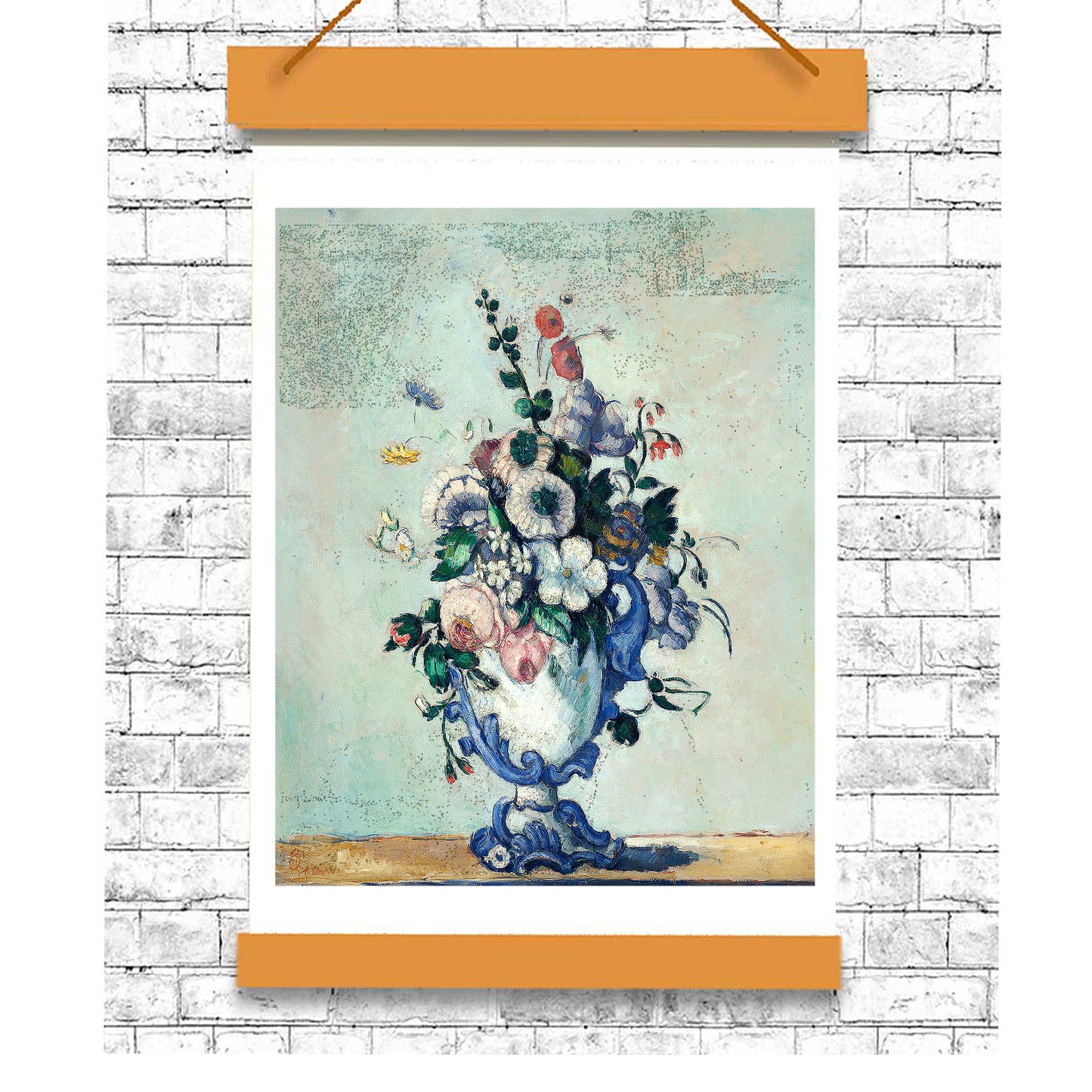 Rococo Vase (1876) by Paul Cezanne - Buy Print Only or Mounted with Choice of Accent Color
