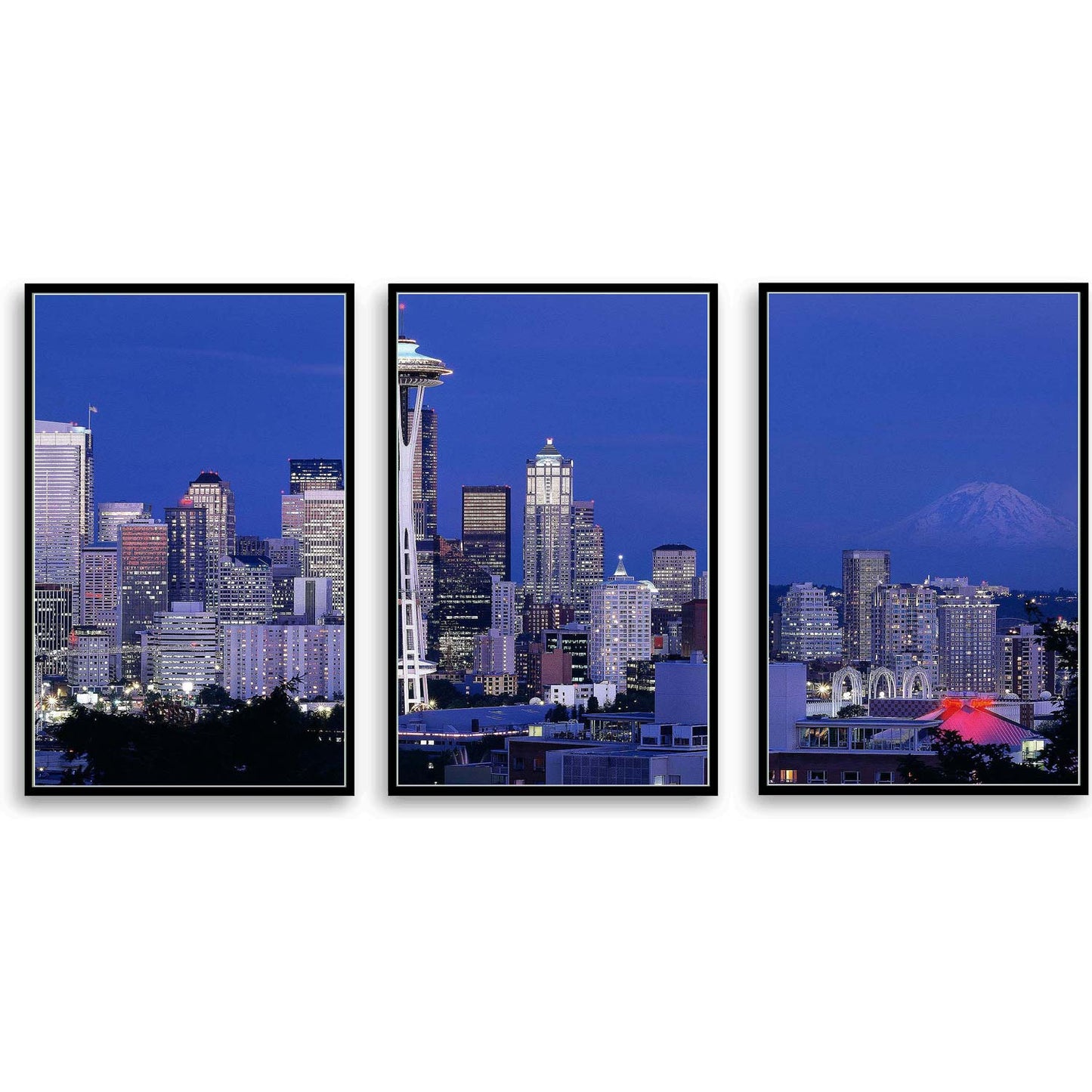 A Dusk View of the Seattle Skyline  | Choose Style | Size & Trim Color