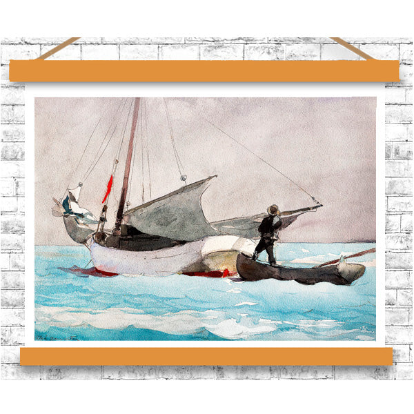 Stowing Sail (1903) by Winslow Homer