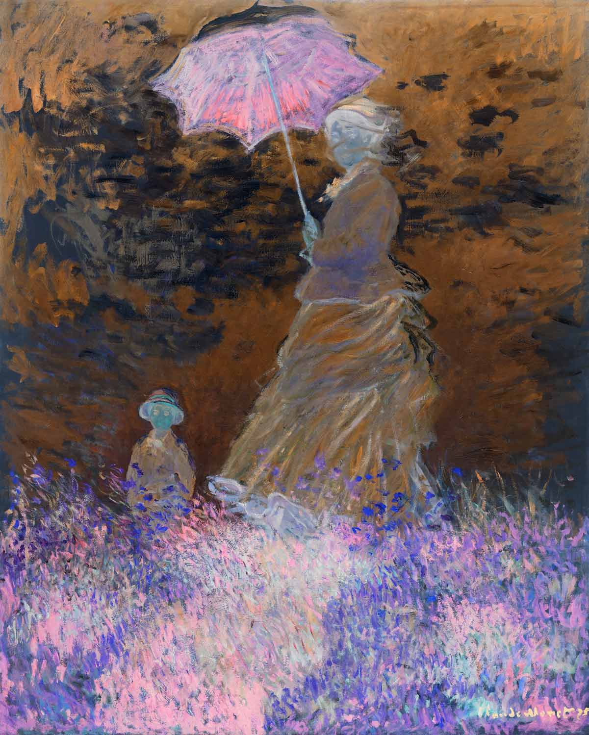 Woman with a Parasol - Madame Monet and Her Son by Claude Monet - Through Filters (1)