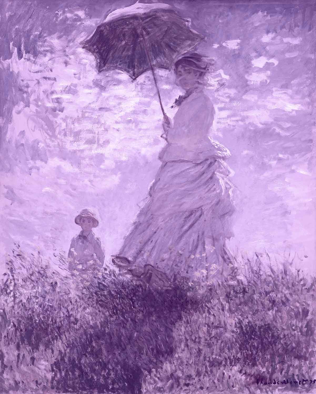 Woman with a Parasol - Madame Monet and Her Son by Claude Monet - Through Filters (1)