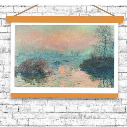 Sun setting on the Seine at Lavacourt (1880) by Claud Monet
