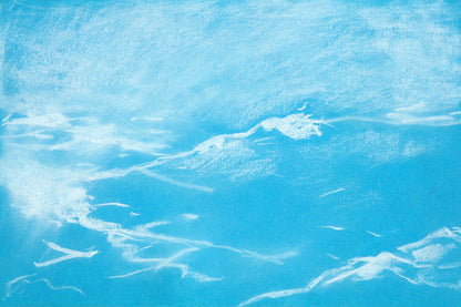 A framed print of a seagull over waves, with a black border and a clear frame.