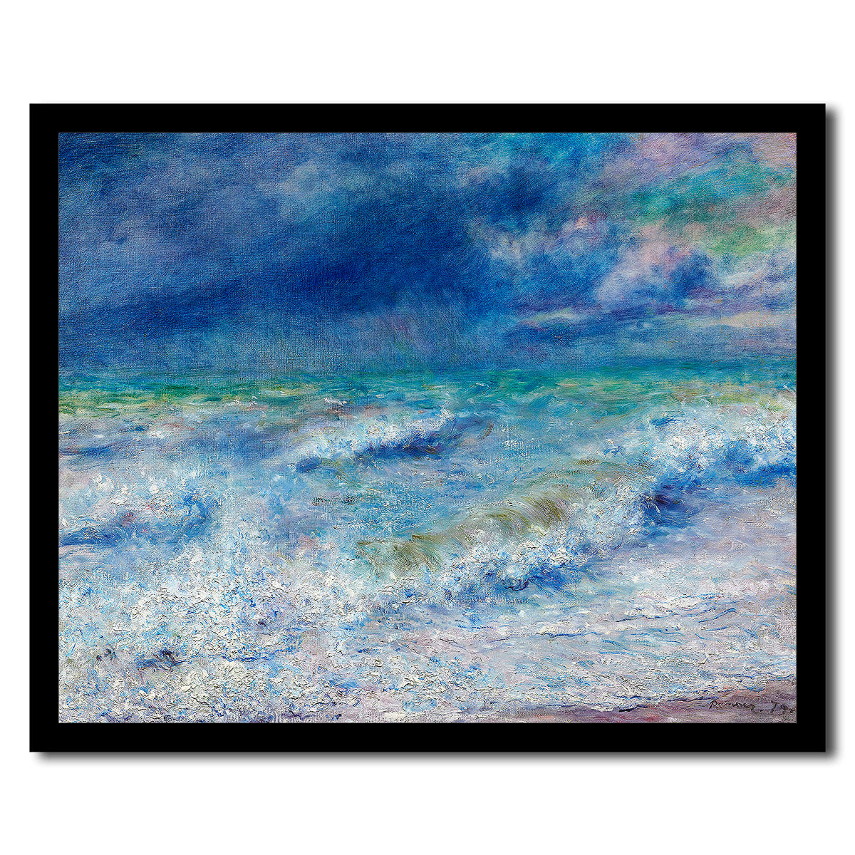 Seascape (1897) by Pierre Renoir - Buy Print Only or Mounted with Choice of Accent Color