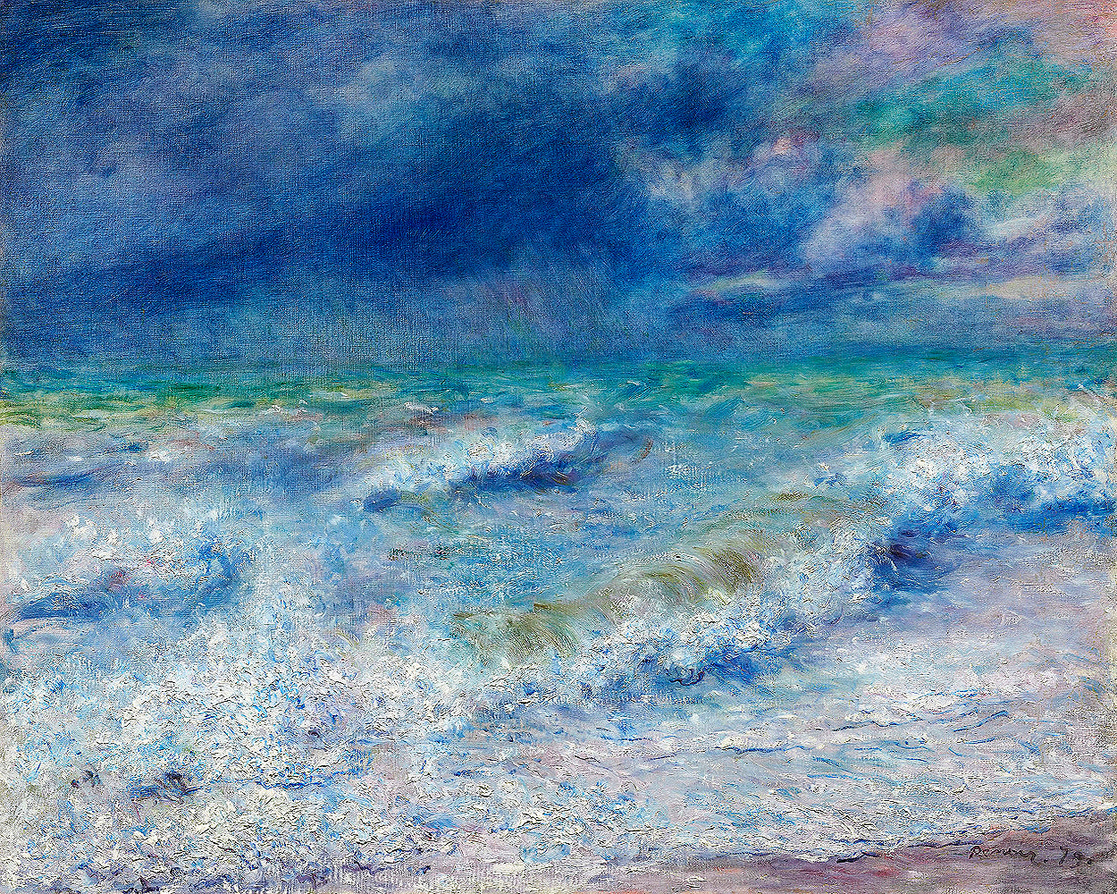 Seascape (1897) by Pierre Renoir - Buy Print Only or Mounted with Choice of Accent Color