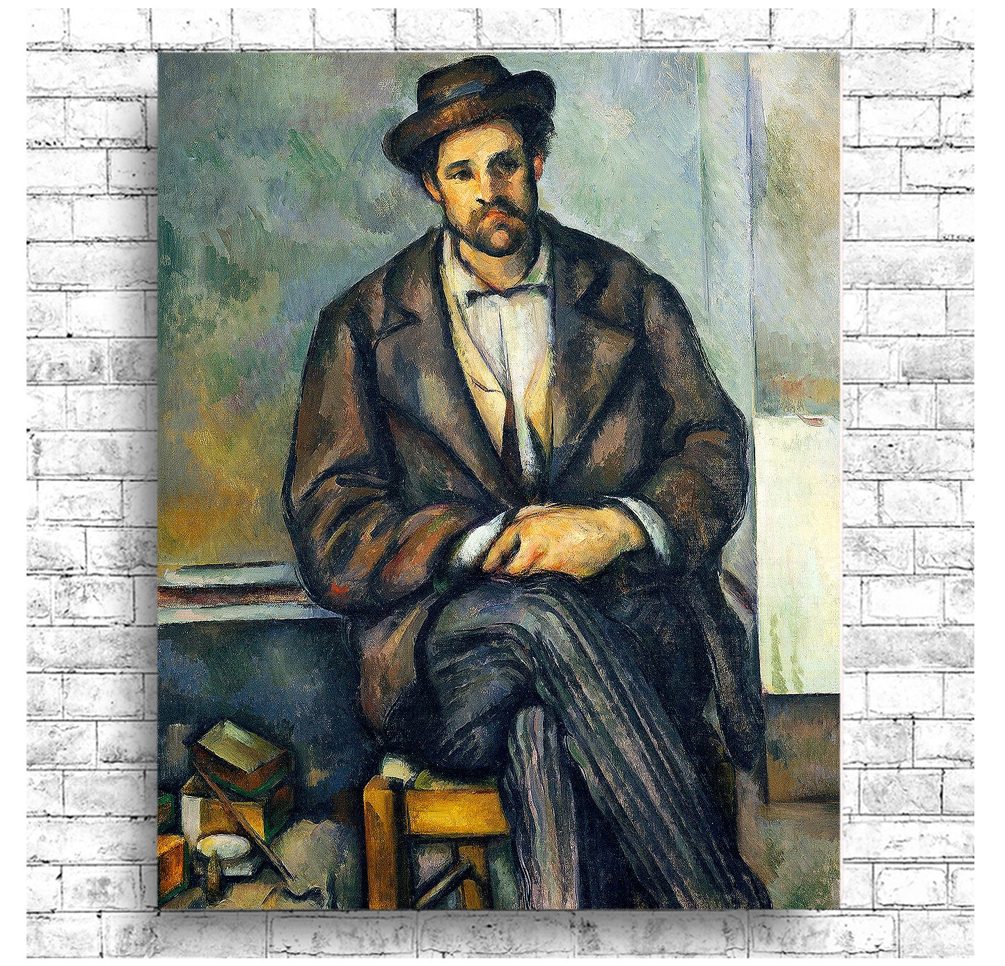 Seated Peasant (1892–1896) by Paul Cezanne - Buy Print Only or Mounted with Choice of Accent Color (Copy)