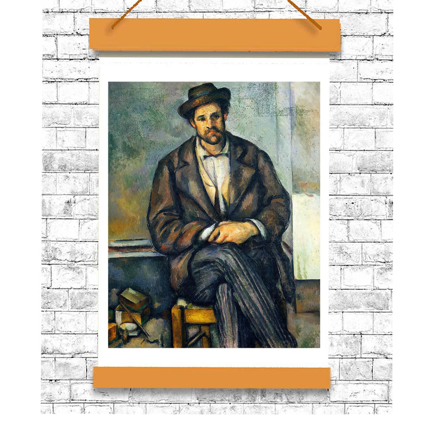 Seated Peasant (1892–1896) by Paul Cezanne - Buy Print Only or Mounted with Choice of Accent Color (Copy)