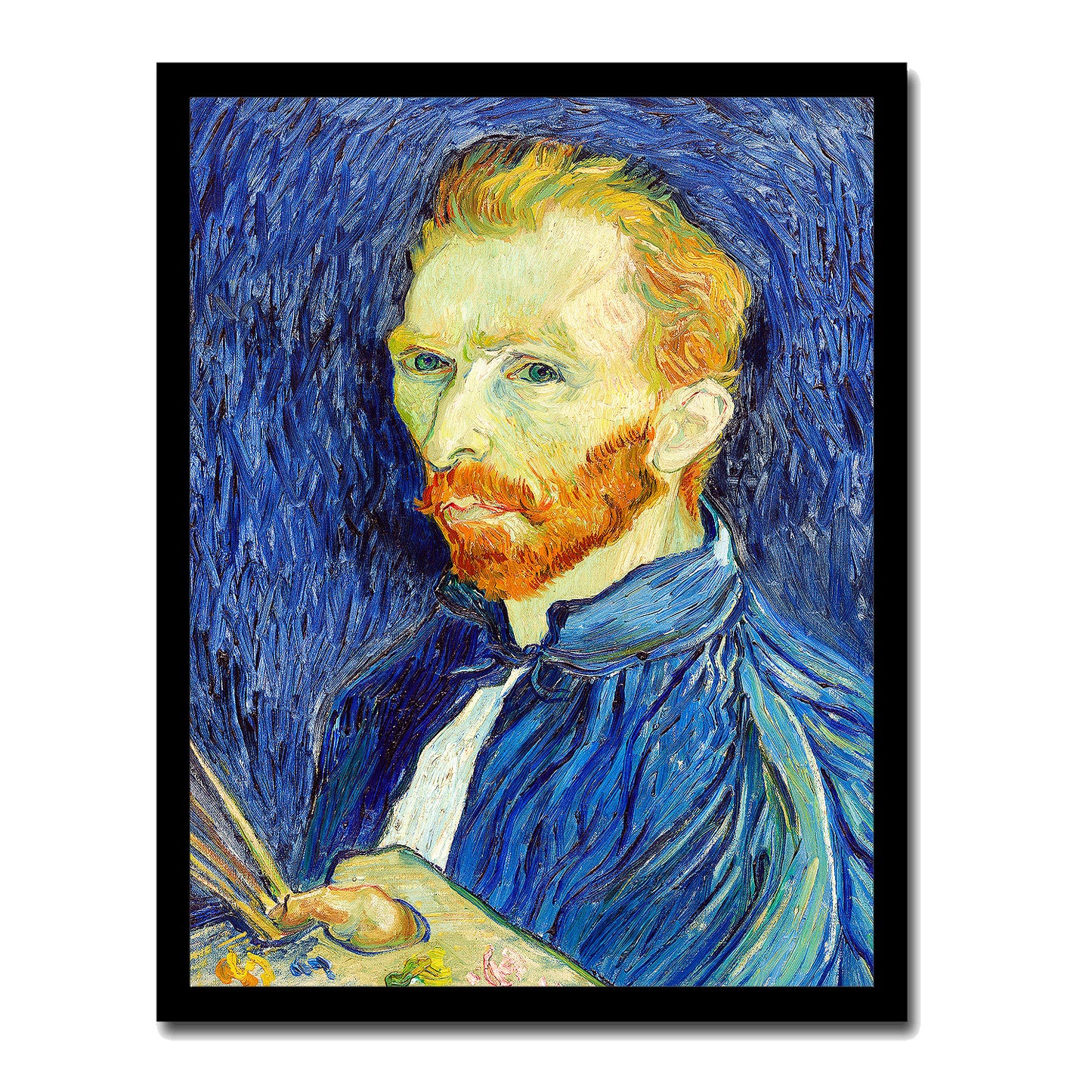 Self-Portrait (1889) #2 by Vincent Van Gogh - Buy Print Only or Mounted with Choice of Accent Color