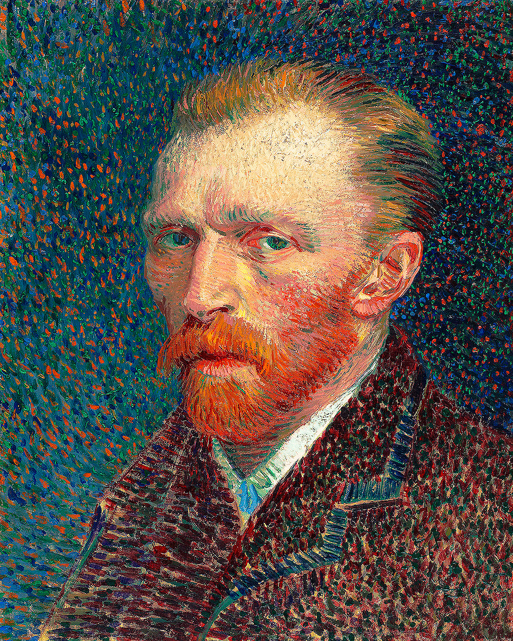 Self-portrait (1887) by Vincent Van Gogh - Buy Print Only or Mounted with Choice of Accent Color