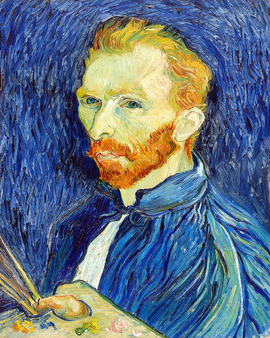 Self-Portrait (1889) #2 by Vincent Van Gogh - Buy Print Only or Mounted with Choice of Accent Color