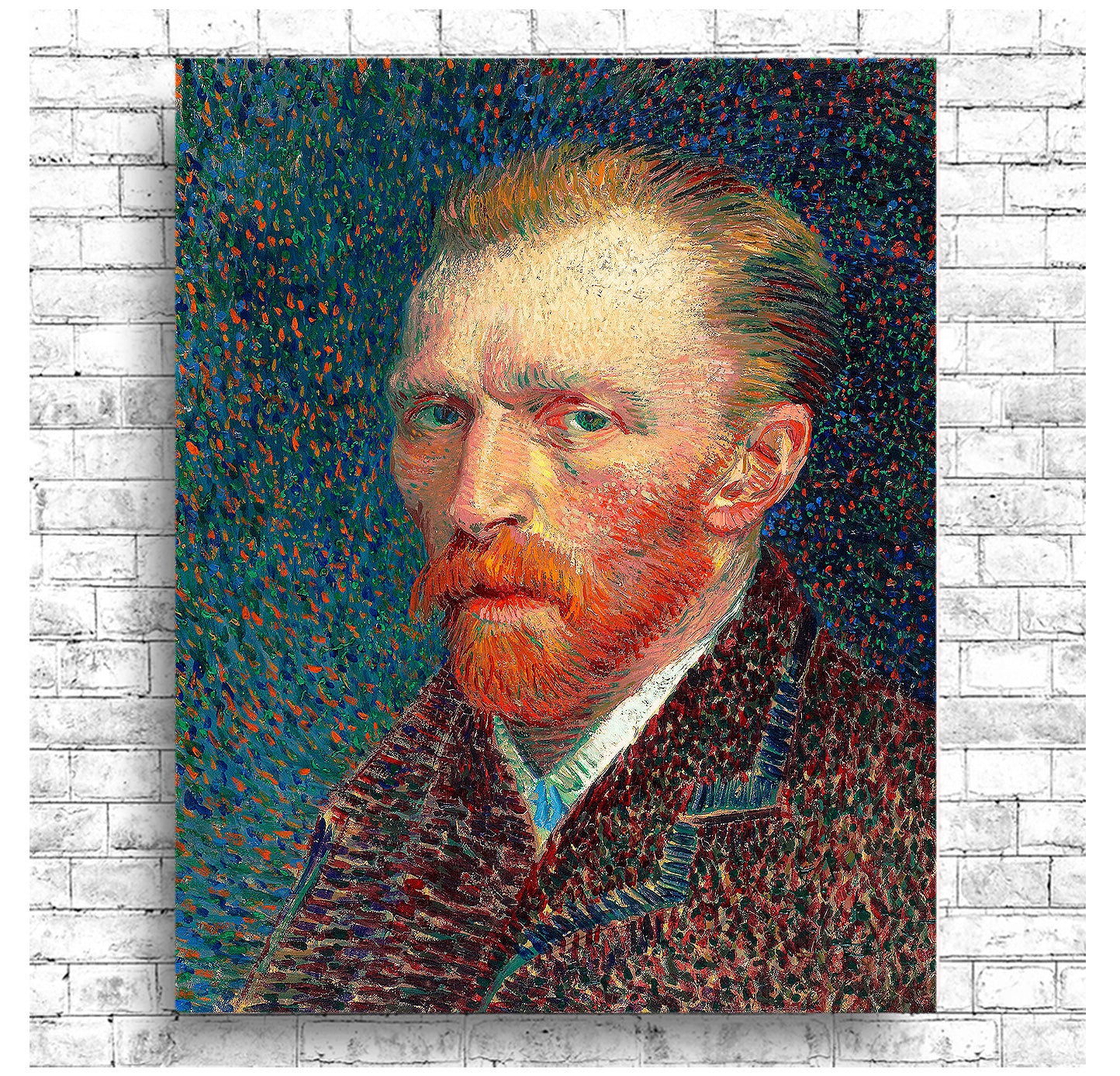 Self-portrait (1887) by Vincent Van Gogh - Buy Print Only or Mounted with Choice of Accent Color