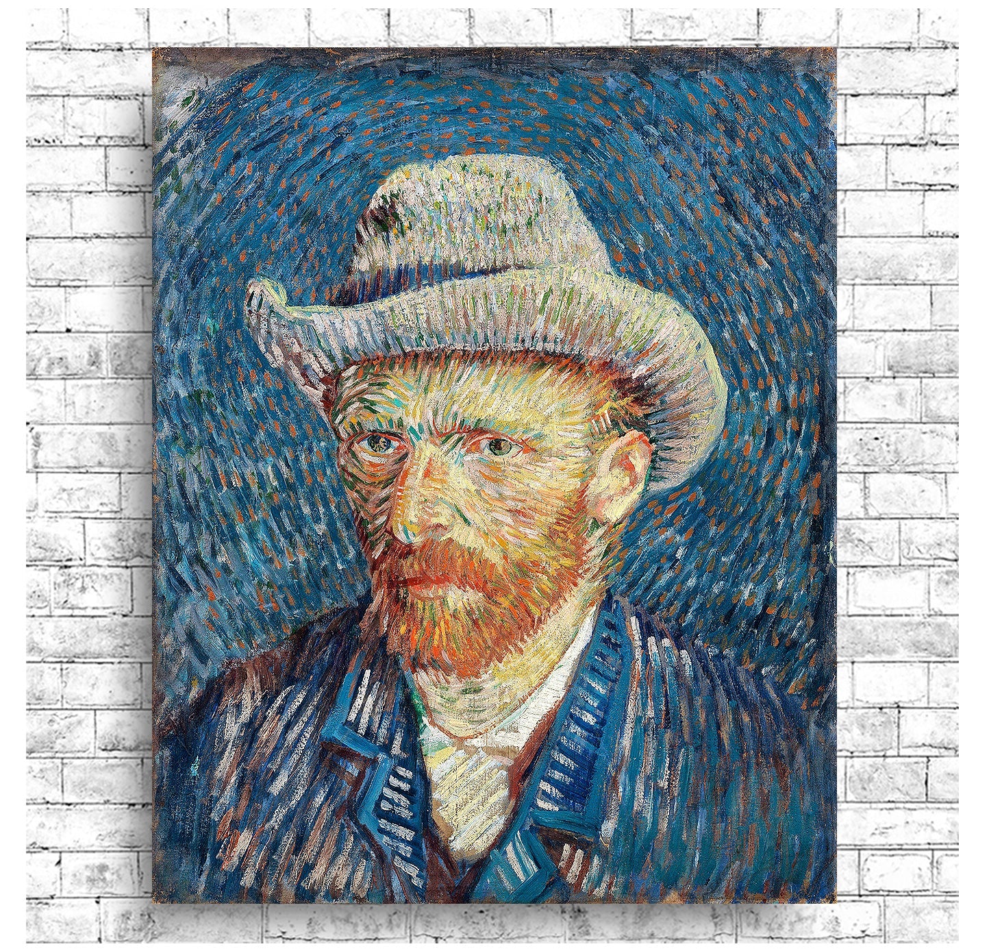 Self-Portrait with Grey Felt Hat (1887) by Vincent Van Gogh