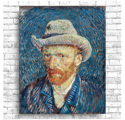 Self-Portrait with Grey Felt Hat (1887) by Vincent Van Gogh