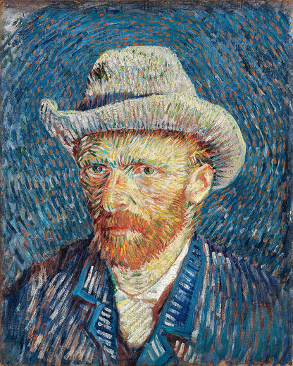 Self-Portrait with Grey Felt Hat (1887) by Vincent Van Gogh