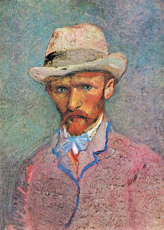 Self-Portrait with a Gray Straw Hat (1887) by Vincent van Gogh