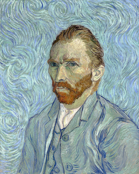 Self-portrait (1889) by Vincent Van Gogh - Buy Print Only or Mounted with Choice of Accent Color