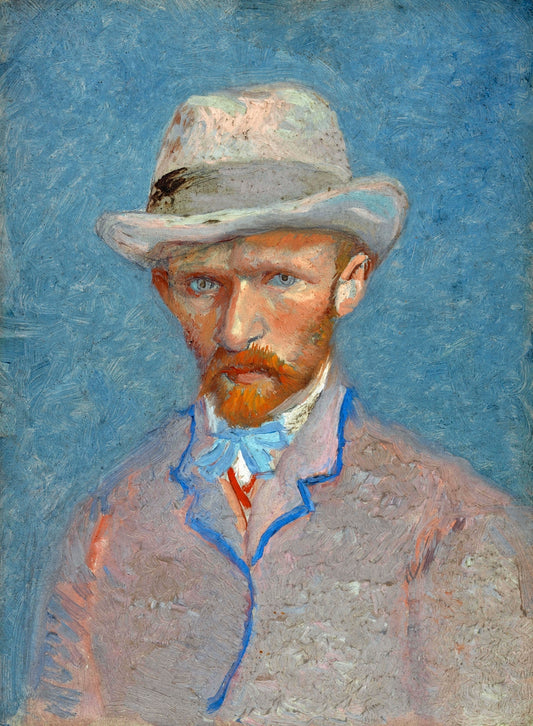 Self-portrait with a Gray Straw Hat (1887) by Vincent van Gogh