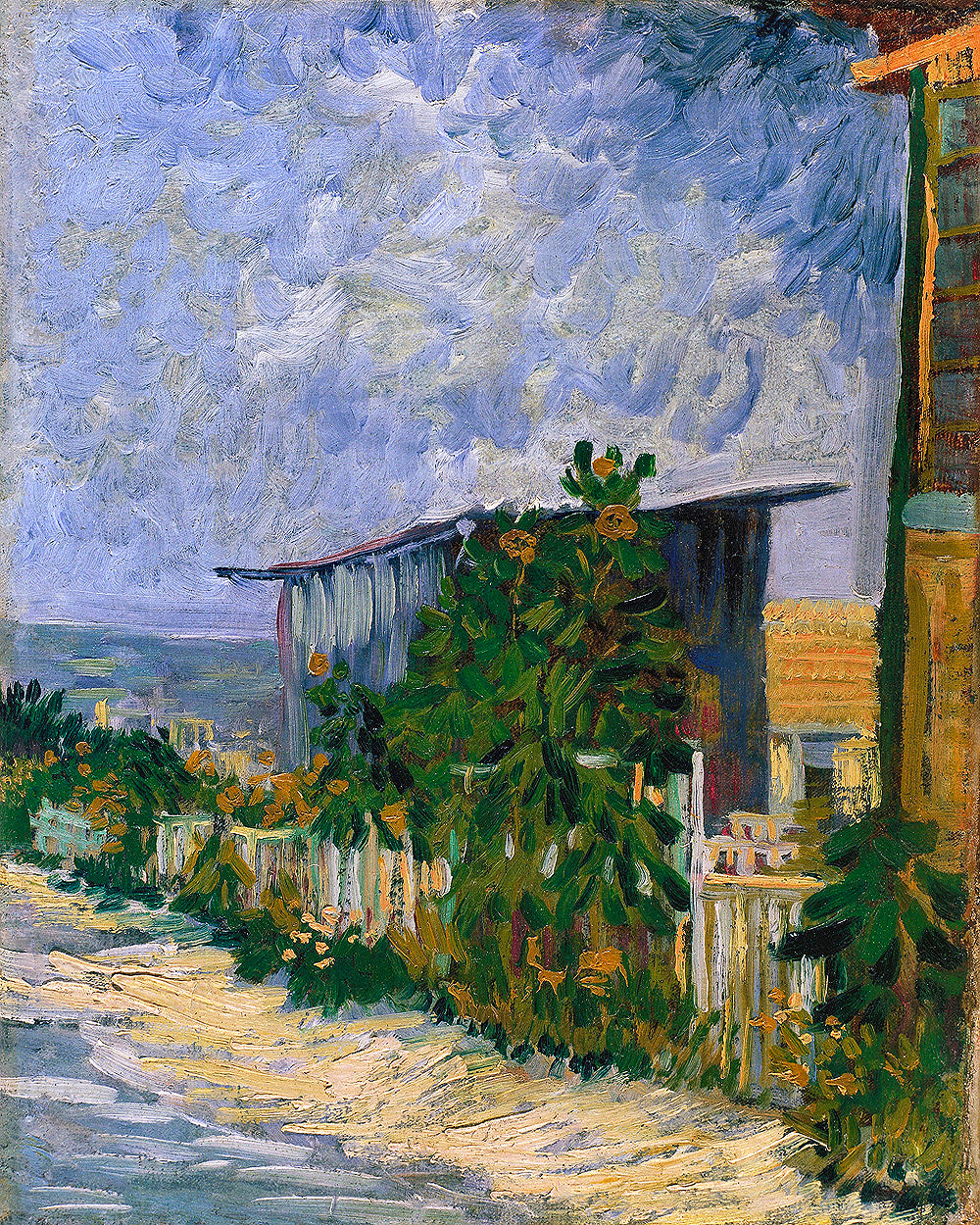 Shelter on Montmartre (1887) by Vincent Van Gogh - Buy Print Only or Mounted with Choice of Accent Color