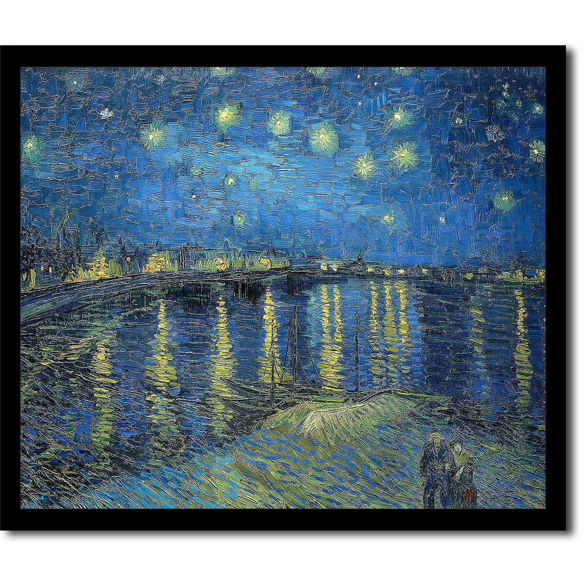 Starry Night Over the Rhone (1888) by Vincent van Gogh - Buy Print Only or Mounted with Choice of Accent Color