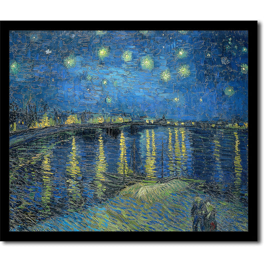 Starry Night Over the Rhone (1888) by Vincent van Gogh - Buy Print Only or Mounted with Choice of Accent Color