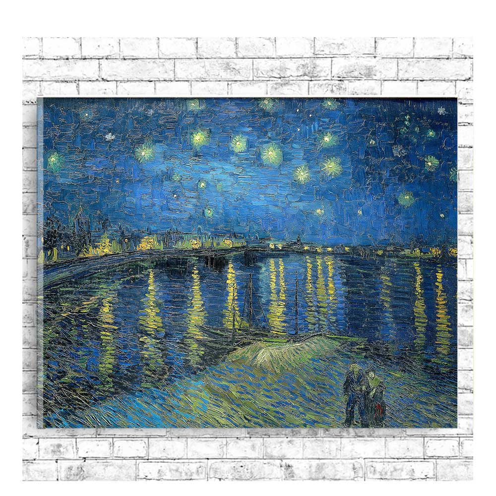 Starry Night Over the Rhone (1888) by Vincent van Gogh - Buy Print Only or Mounted with Choice of Accent Color