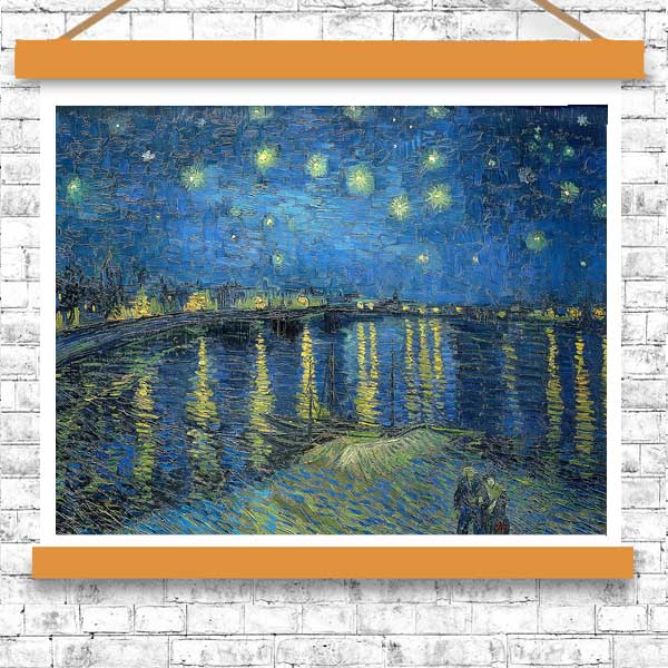 Starry Night Over the Rhone (1888) by Vincent van Gogh - Buy Print Only or Mounted with Choice of Accent Color