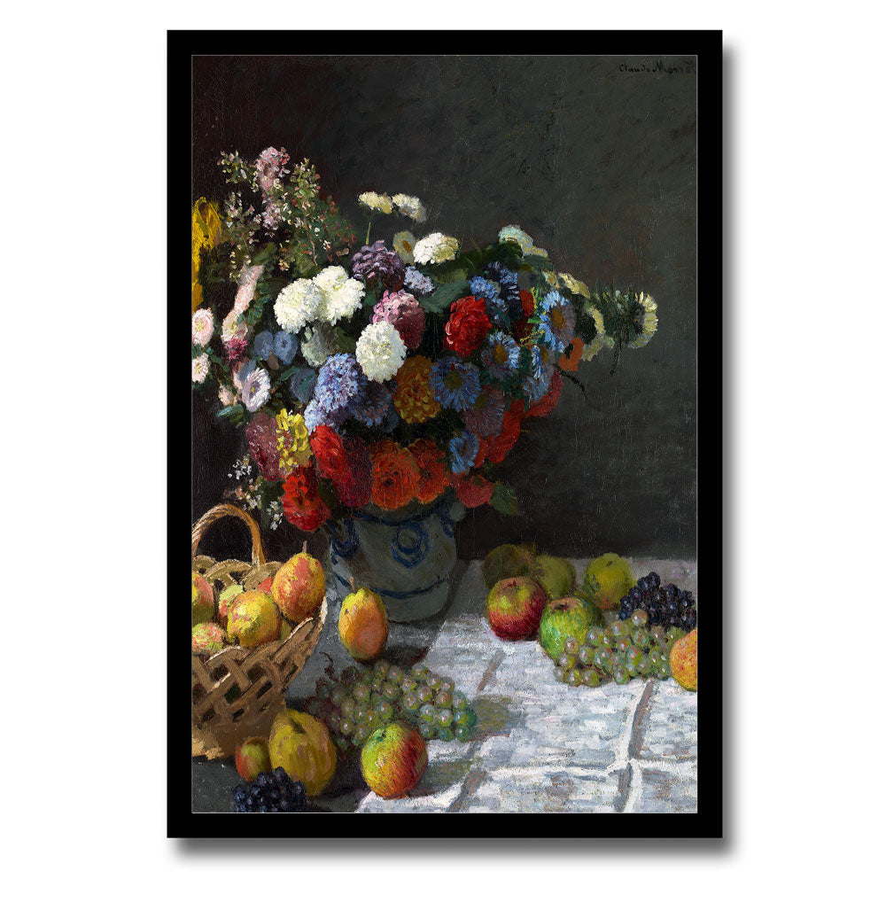 Still Life with Flowers and Fruit (1869) by Claude Monet