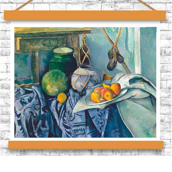 Still Life with Apples by Paul Cezanne - Buy Print Only or Mounted with Choice of Accent Color