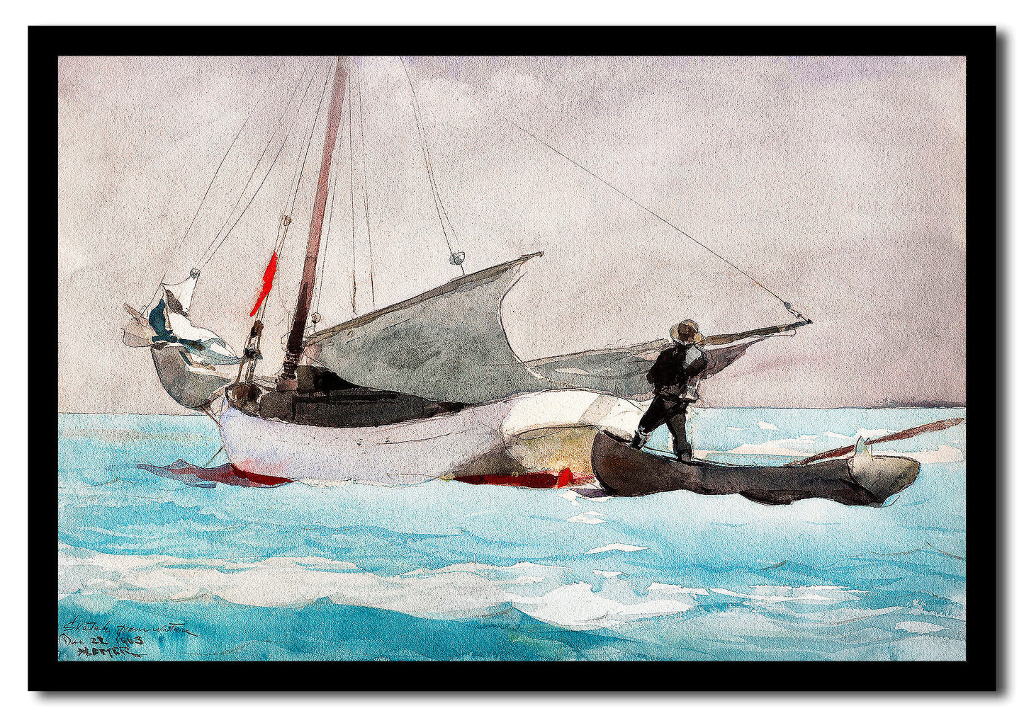 Stowing Sail (1903) by Winslow Homer