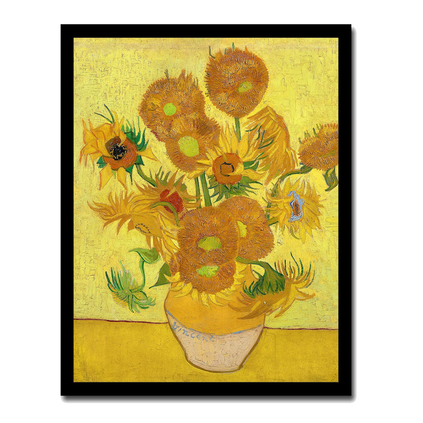 Sunflowers (1888) by Vincent Van Gogh - Buy Print Only or Mounted with Choice of Accent Color