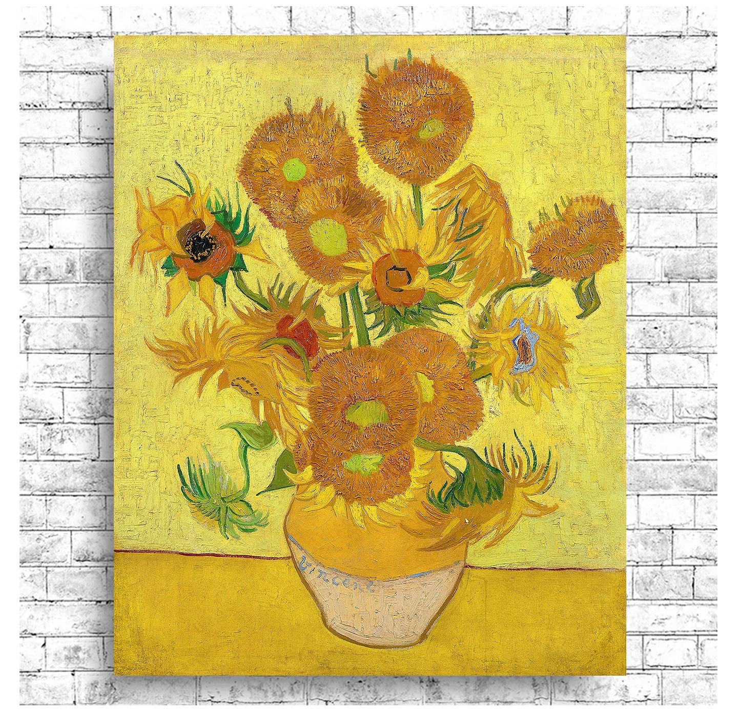 Sunflowers (1888) by Vincent Van Gogh - Buy Print Only or Mounted with Choice of Accent Color