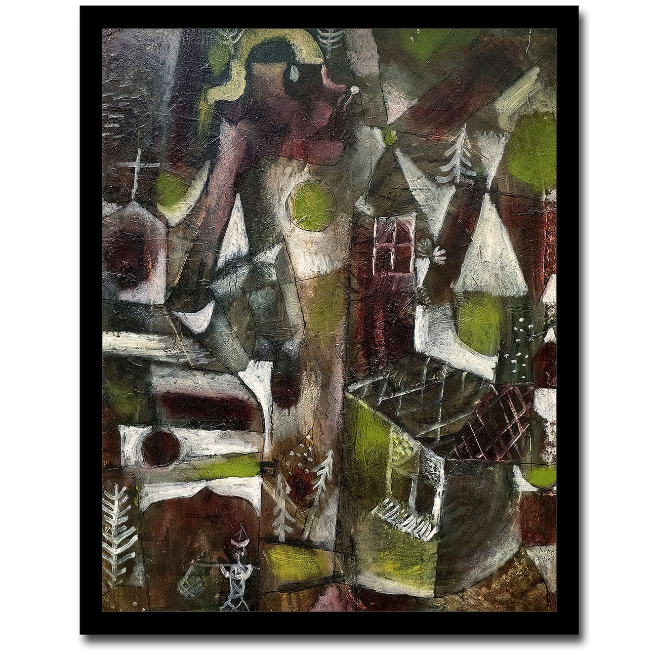 Swamp Legend (1919) by Paul Klee - Buy Print Only or Mounted with Choice of Accent Color