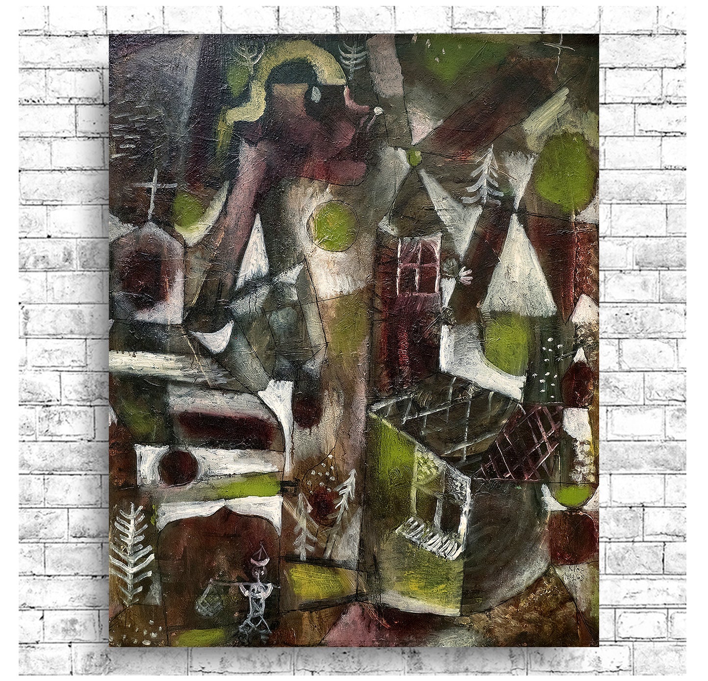 Swamp Legend (1919) by Paul Klee - Buy Print Only or Mounted with Choice of Accent Color