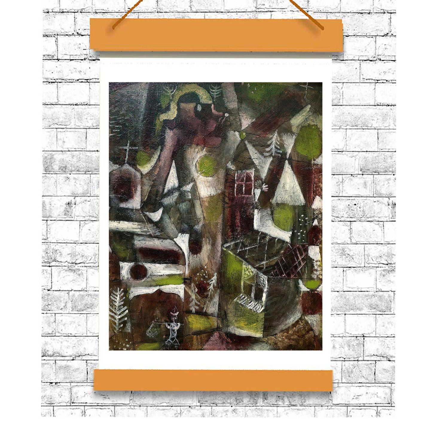 Swamp Legend (1919) by Paul Klee - Buy Print Only or Mounted with Choice of Accent Color