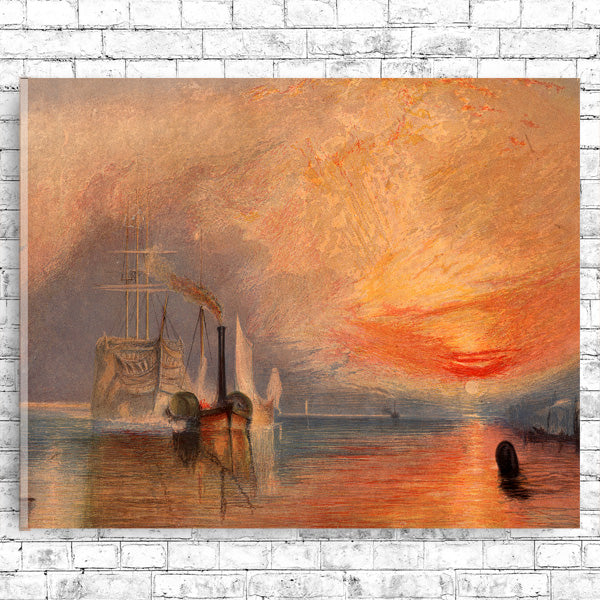 The Fighting Temeraire by J.M.W. Turner - Buy Print Only or Mounted with Choice of Accent Color