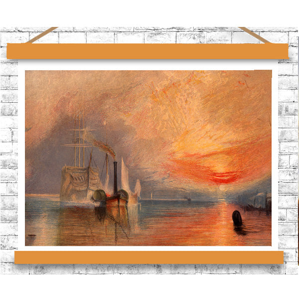 The Fighting Temeraire by J.M.W. Turner - Buy Print Only or Mounted with Choice of Accent Color