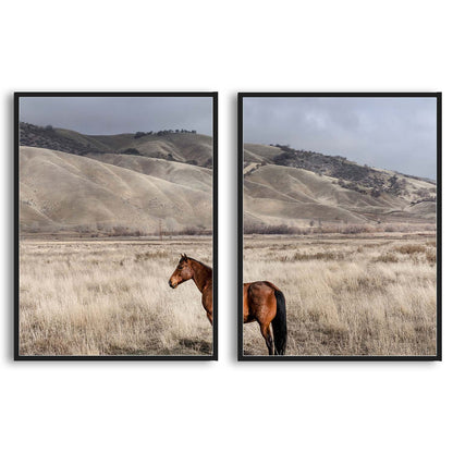 Lone Horse  | Choose Style | Size & Trim Color
