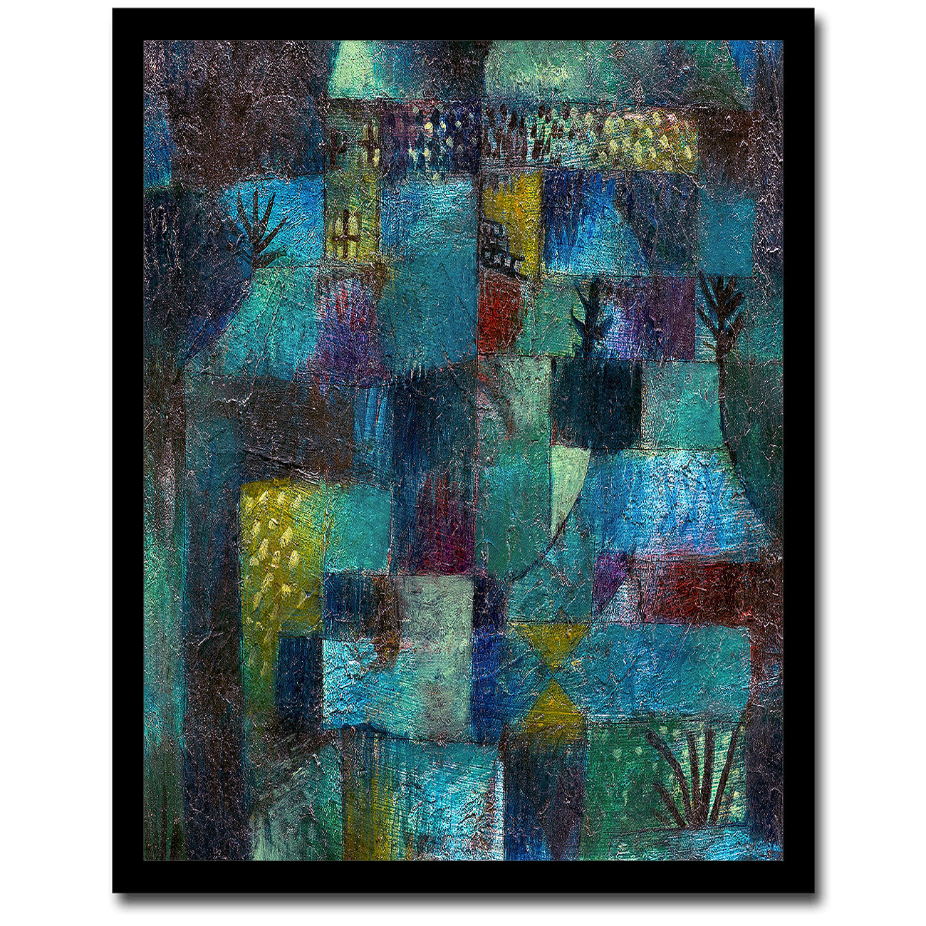 Terraced garden (1920) by Paul Klee - Buy Print Only or Mounted with Choice of Accent Color
