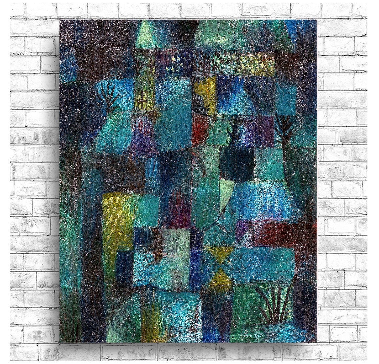 Terraced garden (1920) by Paul Klee - Buy Print Only or Mounted with Choice of Accent Color